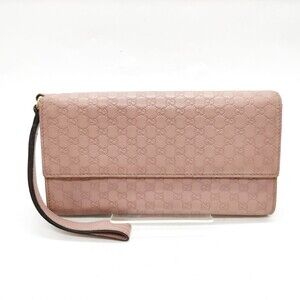 Gucci Long Wallet Pink Leather #193724G91